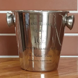 Balde de gelo em inox com capacidade de 2 litros - Artesanato e Personalizados