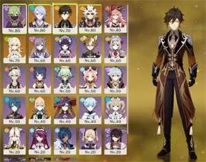 Zhongli - Ayato - Itto - AR 52 - Genshin Impact