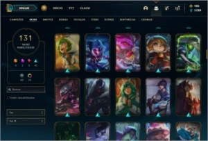 Conta ouro 3 com 155 Champs e 131 skins (1 Prestigio) - League of Legends LOL