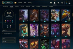 Conta ouro 3 com 155 Champs e 131 skins (1 Prestigio) - League of Legends LOL