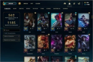 Conta ouro 3 com 155 Champs e 131 skins (1 Prestigio) - League of Legends LOL