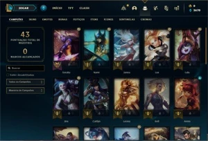 Conta Platina 3 com 34 Champs e 9 Skins + 2 Fragmentos - League of Legends LOL