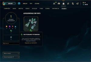 Conta Platina 3 com 34 Champs e 9 Skins + 2 Fragmentos - League of Legends LOL