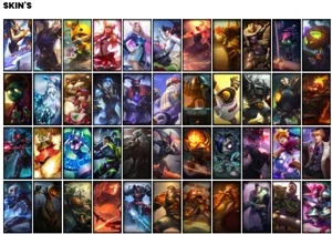 Conta ouro 2 com TODOS os champs e 190 Skins ( Nivel 659 ) - League of Legends LOL