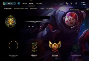 CONTA LEAGUE OF LEGENDS OURO 1, 65 CHAMPIONS, 15 SKINS! LOL