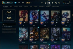 Bronze 1 com TODOS os Champs e 229 Skins ( MAIN SUP ) - League of Legends LOL