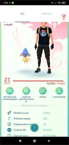 Conta Pokémon go lvl 21 - D104