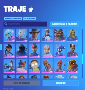 Conta Fortnite, do capitulo 2 até o atual. Com Foice.
