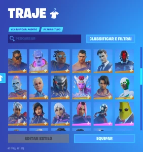 Conta Fortnite, do capitulo 2 até o atual. Com Foice.
