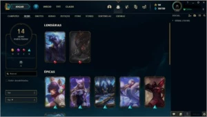 Conta LoL, Platina IV, Várias Skins e Campeões - League of Legends