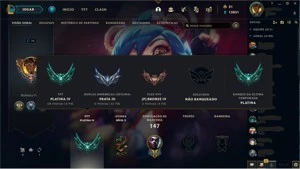 CONTA LEAGUE OF LEGENDS - UNRANKED SOLOQ, PLATINA TFT LOL