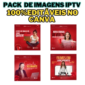 Pack de Imagens IPTV - 100% Editáveis no Canva