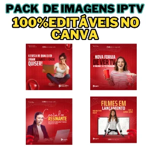 Pack de Imagens IPTV - 100% Editáveis no Canva - Outros