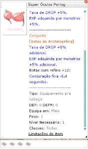 Super Óculos Poring Ragnarok Latam - Menor Preço Do Servidor