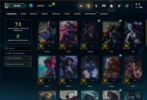 Conta Esmeralda 3 com 35 Champs e 5 Skins e Honra 2 - League of Legends LOL