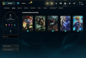 Conta Esmeralda 3 com 35 Champs e 5 Skins e Honra 2 - League of Legends LOL