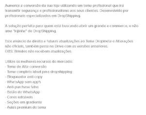 Tema Dropmeta Versão 4.9.3 Shopify + BRINDES + VIDEO AULAS - Vídeos e Cortes Cortes Virais