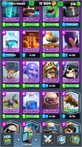 Conta Clash Royale- lvl11 - Arena 12:4150 - 13 Lendárias