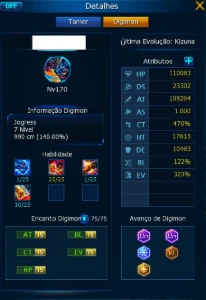 Conta Ladmo - Omega 2 Rank U Kizuna + Eosmon High Endgame - Digimon Masters Online