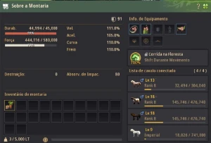 Conta BDO 726 GS / T10 pegasus / Carraca / Pots e bússola - Black Desert