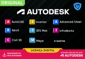 Licença Original Suite Autodesk 2021 até 2024 (47 Softwares)