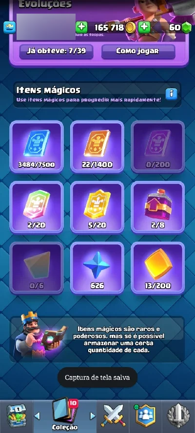 CONTA CLASH ROYALE LEVEL 56