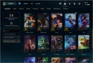 Conta DIAMANTE 4 com 60% de win rate, 27 champs e 2 skins - League of Legends LOL