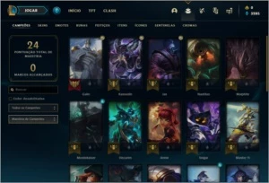 Conta DIAMANTE 4 com 60% de win rate, 27 champs e 2 skins - League of Legends LOL