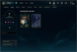 Conta DIAMANTE 4 com 60% de win rate, 27 champs e 2 skins - League of Legends LOL