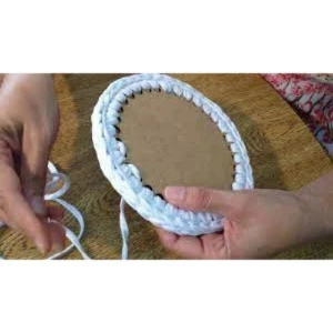 Kit Base Para Crochê, MDF 3mm, Fio De Malha 25 cm Souplast - Artesanato e Personalizados
