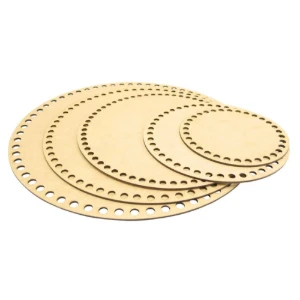 Kit Base Para Crochê, MDF 3mm, Fio De Malha 25 cm Souplast - Artesanato e Personalizados