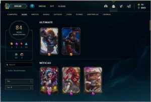 CONTA LEAGUE OF LEGENDS COM SKINS RARAS / PASSE TFT COMPLETO LOL