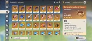 Conta Genshin Impact AR 51 com personagens 5 estrelas!