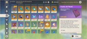 Conta Genshin Impact AR 51 com personagens 5 estrelas!