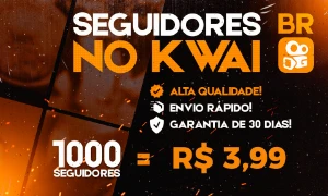 🚀[MENOR PREÇO]✨SEGUIDORES BRASILEIROS NO KWAI 1K POR R$3,99 - Redes Sociais