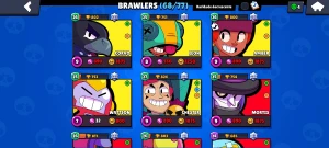 Conta Brawl Stars - 68/77 brawlers, 50K trófeus, 62 skins