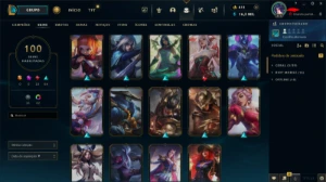 Conta 100 skins Platina IV - League of Legends LOL