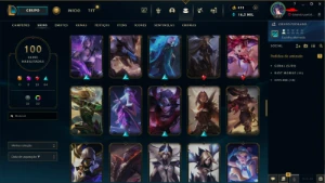 Conta 100 skins Platina IV - League of Legends LOL