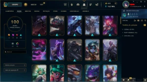 Conta 100 skins Platina IV - League of Legends LOL