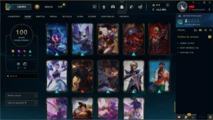 Conta 100 skins Platina IV - League of Legends LOL