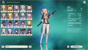 Genshin Impact AR 46 Klee C1, Jean, Albedo, Qiqi e 4 stars