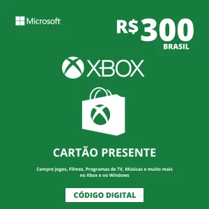 Cartao Presente Xbox 300 reais - Gift Cards