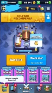 conta clash royale level 11 todas as cartas