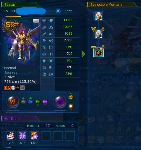 Conta 3 Sss+ Set Ht Ct Box Acc Ladmo Omega - Digimon Masters - Digimon Masters Online