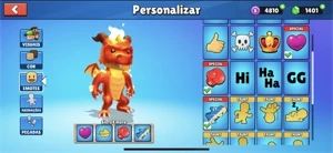 Conta de Stumble guys com 5000 coroas e quase tudo do jogo