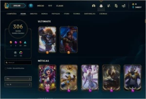 CONTA LOL – 306 SKINS, NIVEL 280, TODOS OS CAMPEÕES. - League of Legends