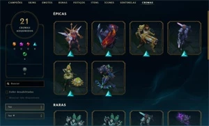 Conta season 5, Diamante 2, passe de batalha ativo - League of Legends LOL