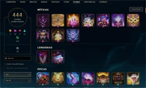 Conta season 5, Diamante 2, passe de batalha ativo - League of Legends LOL