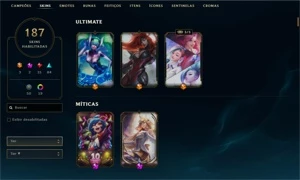 Conta season 5, Diamante 2, passe de batalha ativo - League of Legends LOL