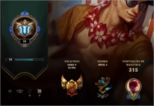 Conta LoL - Gold V - 127/141 champs habilitados - 40 skins - League of Legends